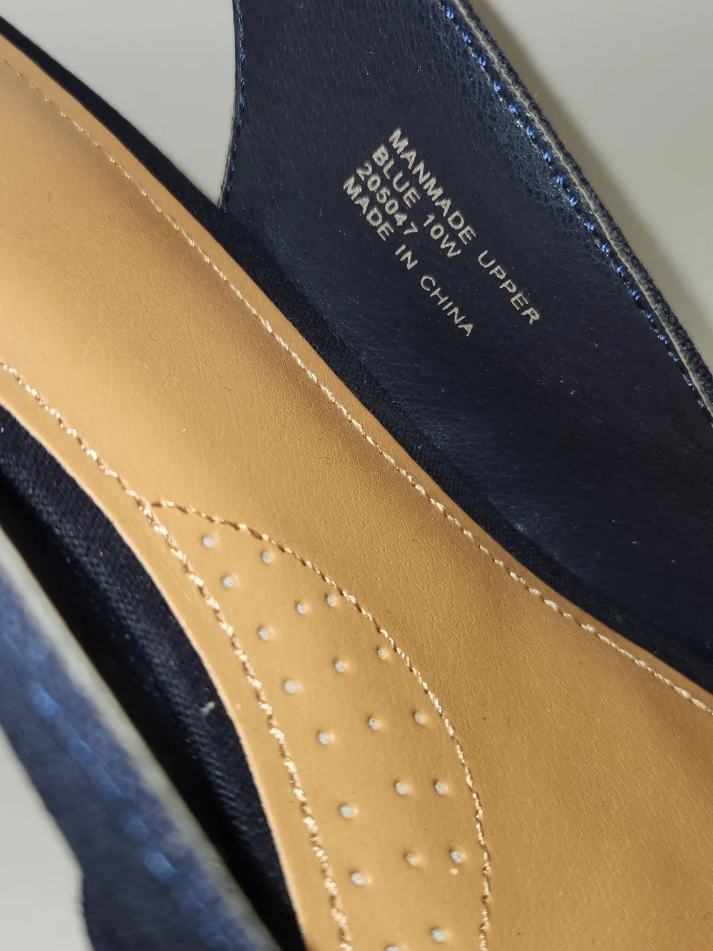 Dress Barn Navy Cross-Front Slingback Espadrille Wedges